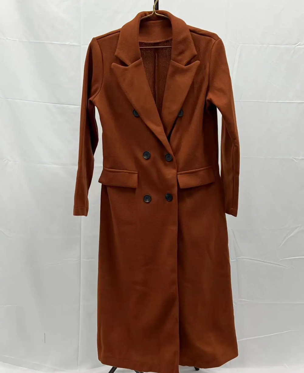 Oversized trenchcoat met knoopsluiting voor dames – LUMINO