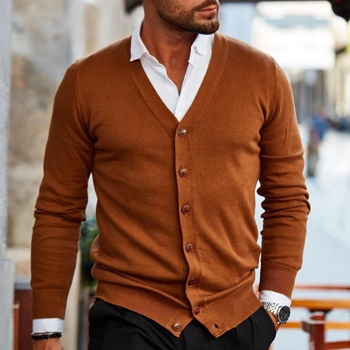 Vest casual cardigan voor heren met knopen – STILOX