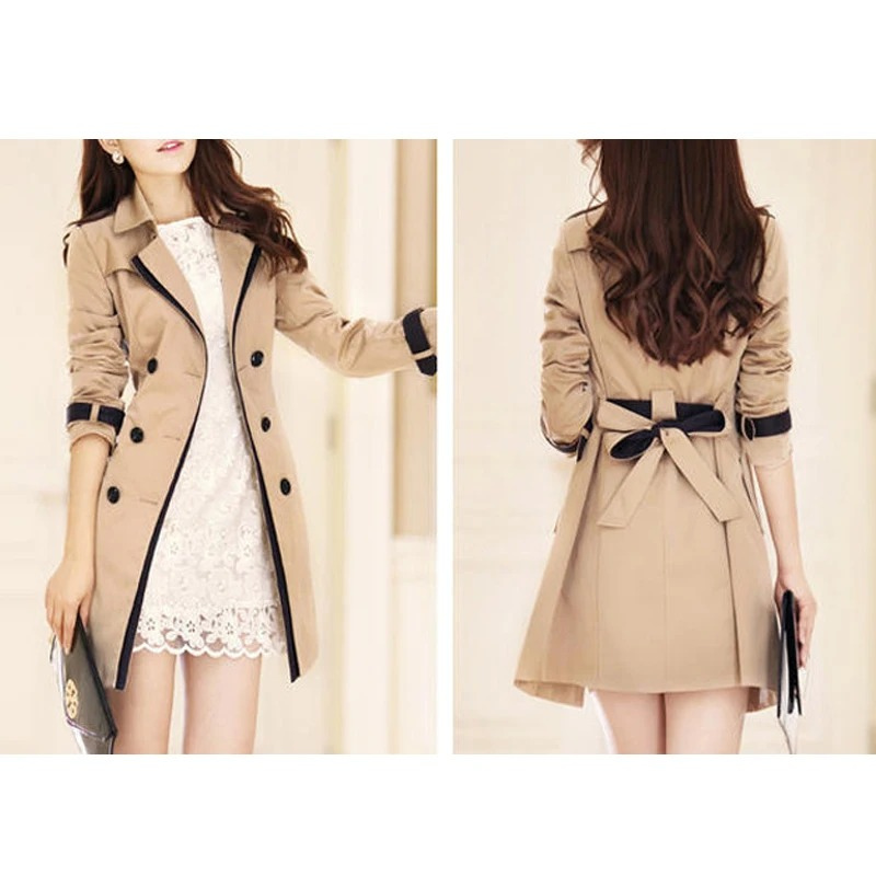 Stijlvolle trenchcoat met knoopsluiting voor dames – AMELIA