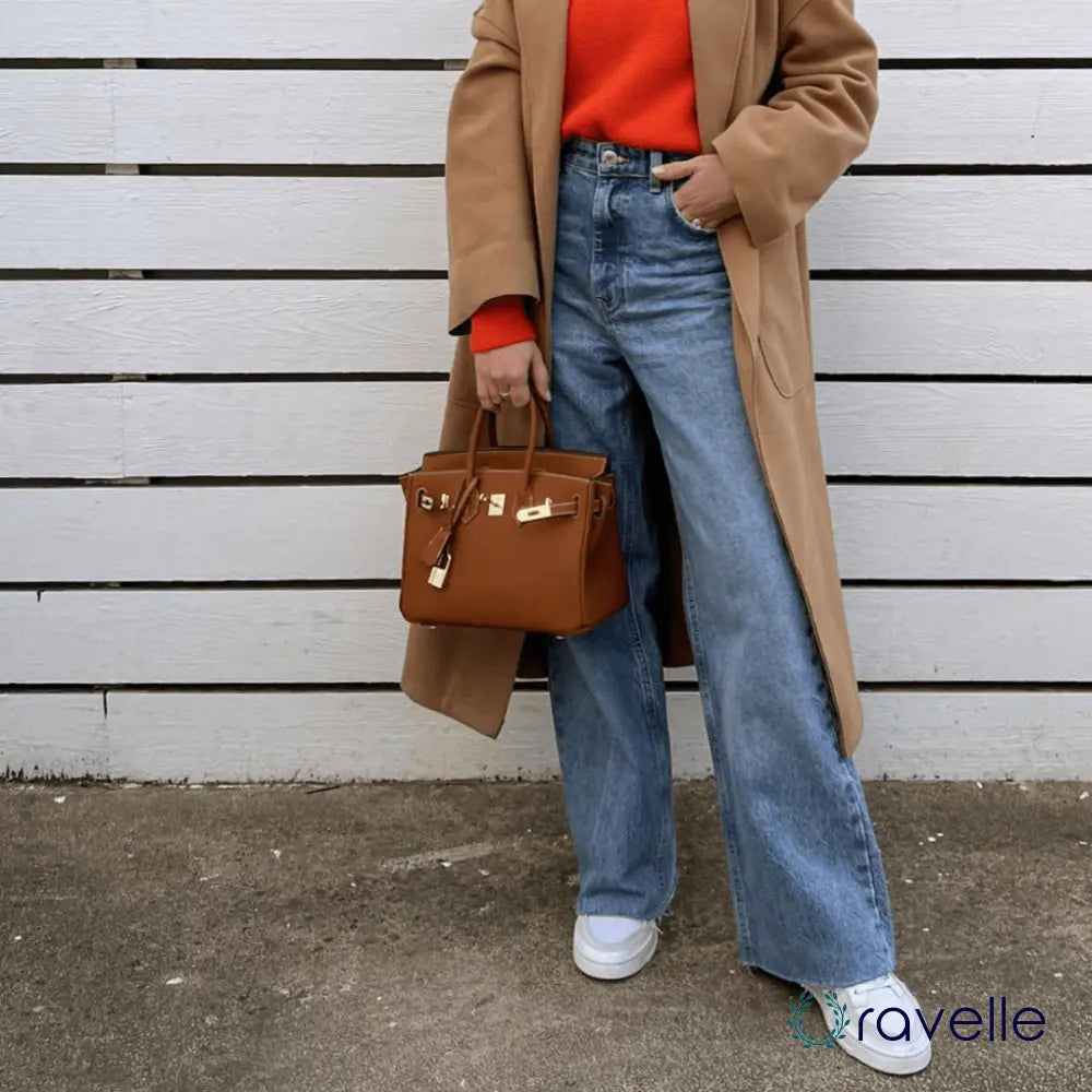 Stijlvolle leren damestas met chique afwerking – MAELYA ESSENCE