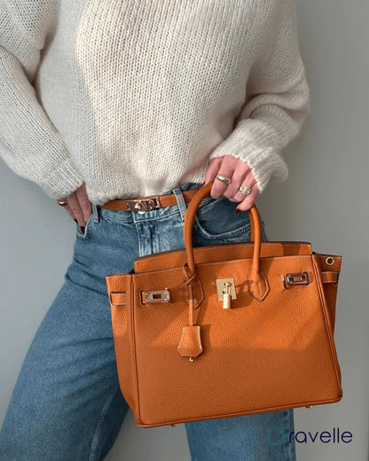 Stijlvolle leren damestas met chique afwerking – MAELYA ESSENCE