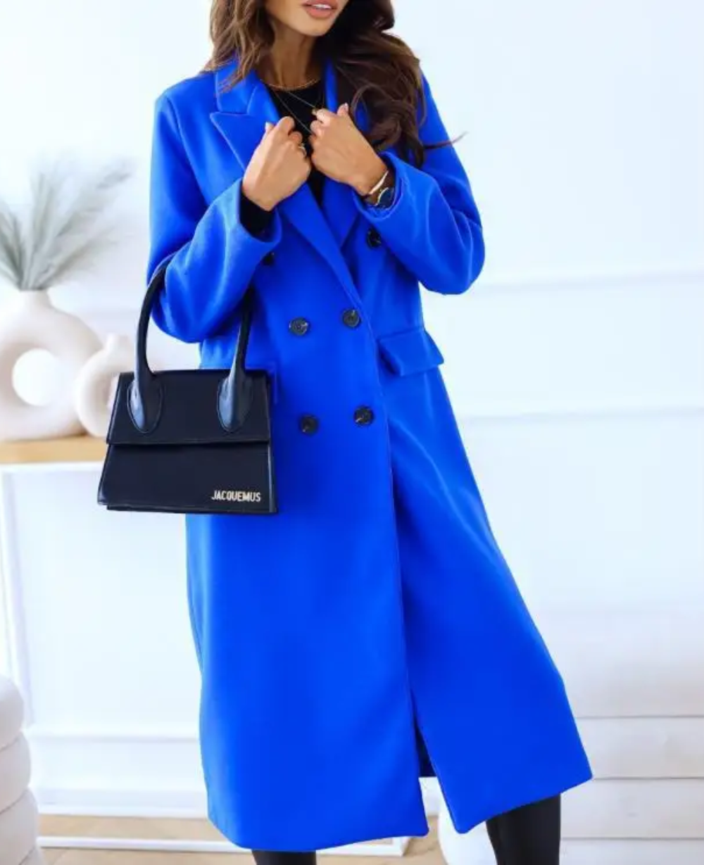 Oversized trenchcoat met knoopsluiting voor dames – LUMINO