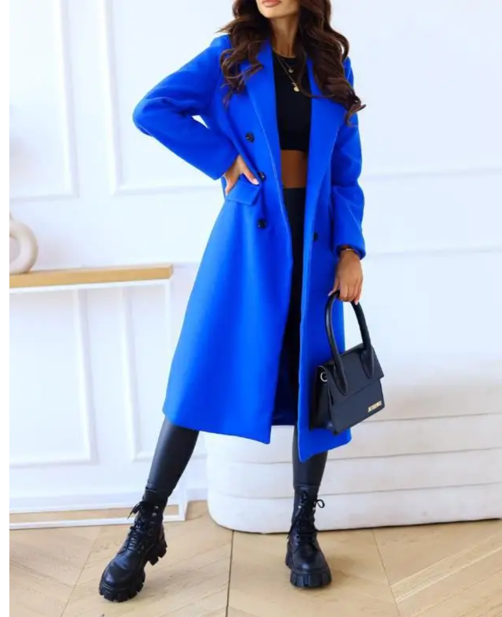 Oversized trenchcoat met knoopsluiting voor dames – LUMINO