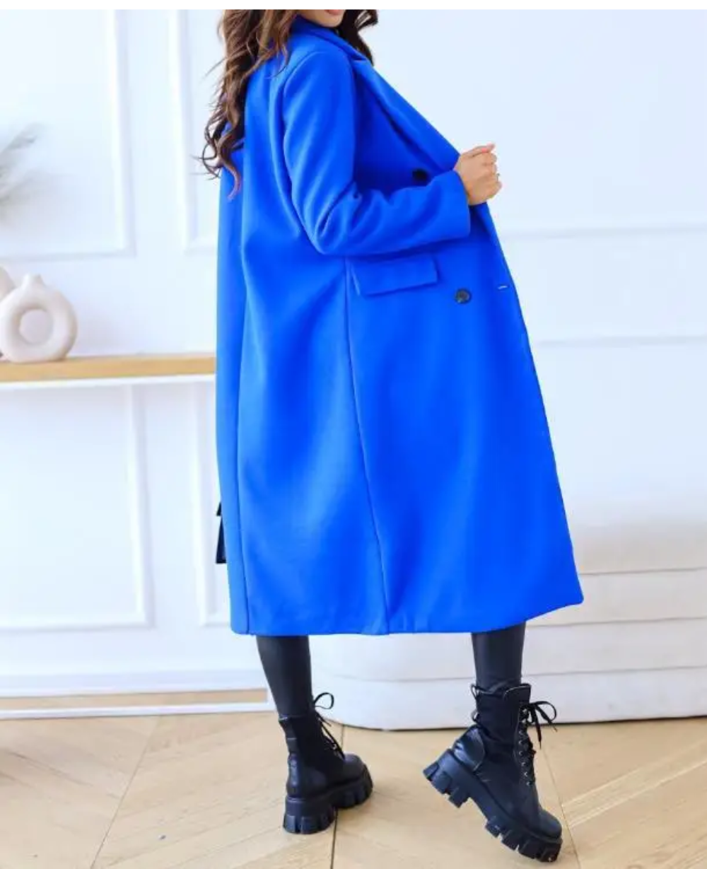 Oversized trenchcoat met knoopsluiting voor dames – LUMINO