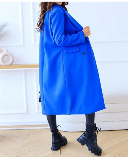 Oversized trenchcoat met knoopsluiting voor dames – LUMINO