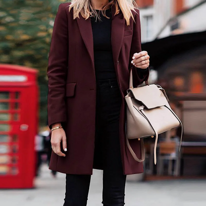 Elegante trenchcoat met knoopsluiting voor dames – NOVAWEAR