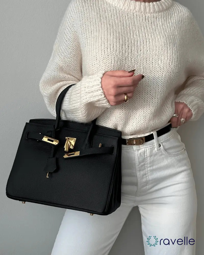 Stijlvolle leren damestas met chique afwerking – MAELYA ESSENCE