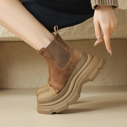 Dames suède chelsea boots voor dames met plateauzool – NOVA
