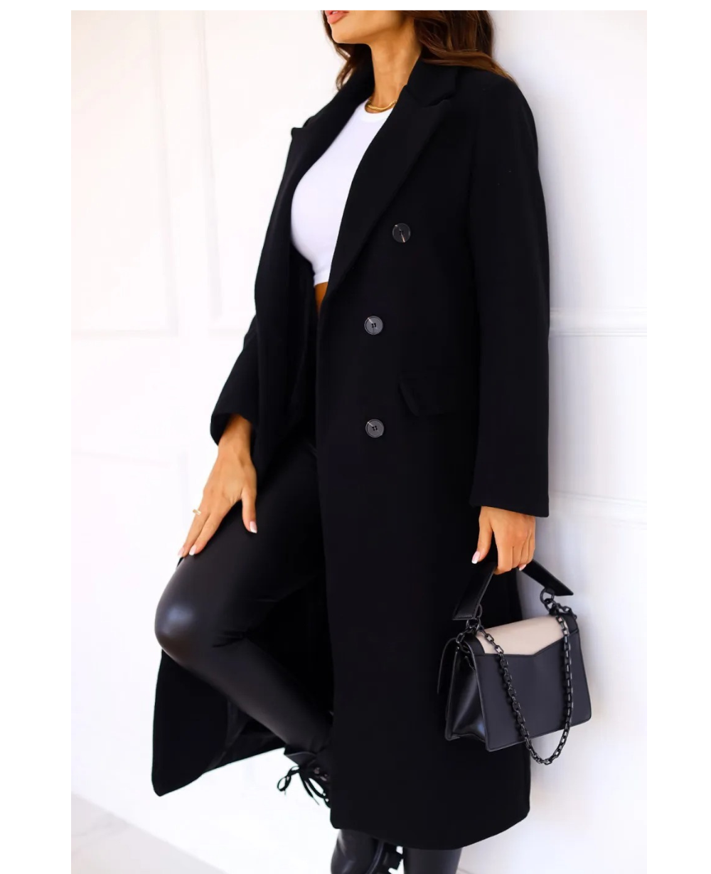 Oversized trenchcoat met knoopsluiting voor dames – LUMINO