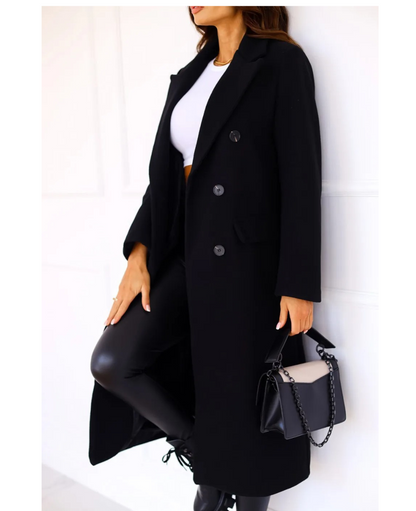 Oversized trenchcoat met knoopsluiting voor dames – LUMINO
