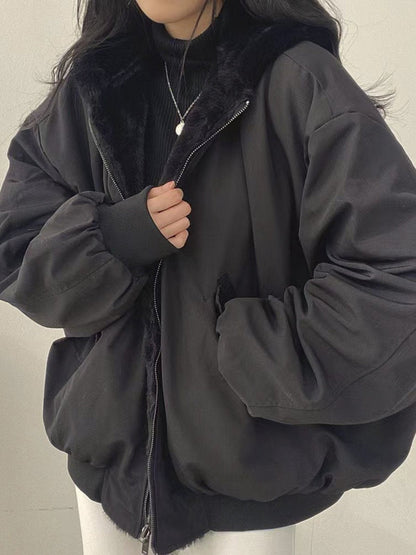 Knusse oversized winterjas met rits voor dames – NOVA