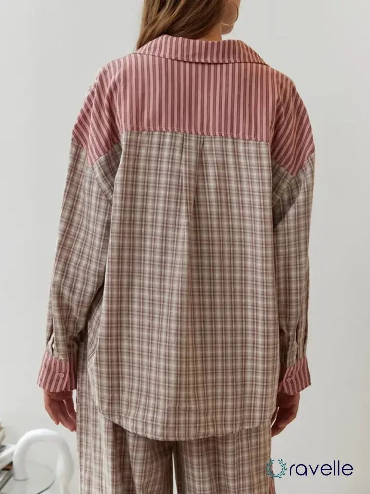 Tweedelige dames pyjamaset van zacht katoen met stretch – NUVIA COMFORTSET