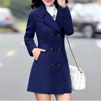 Chique trenchcoat met dubbele knoopsluiting voor dames – LUX