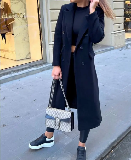 Oversized trenchcoat met knoopsluiting voor dames – LUMINO