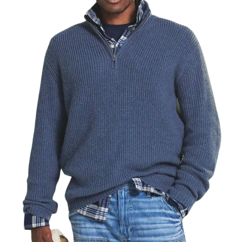 Oliver casual lichtgewicht half-zip trui voor heren – ZENO