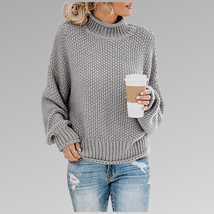 Oversized gebreide trui voor dames met boorden – KRISTA