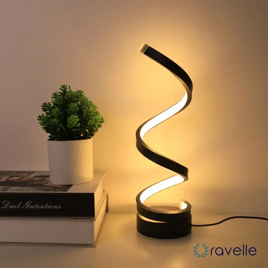 Moderne dimbare LED tafellamp met spiraaldesign – LUMINA TWIST