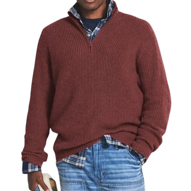 Oliver casual lichtgewicht half-zip trui voor heren – ZENO