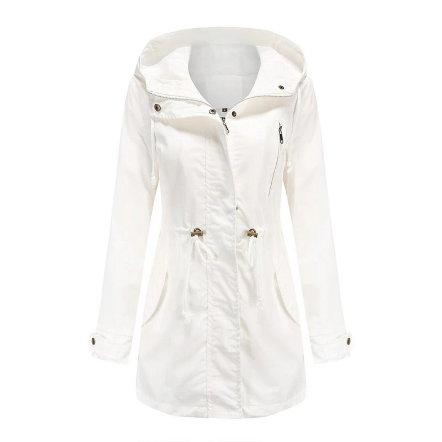 Casual winddichte jas met capuchon voor dames – AURION