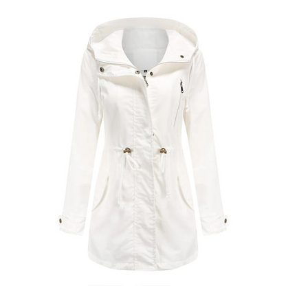 Casual winddichte jas met capuchon voor dames – AURION