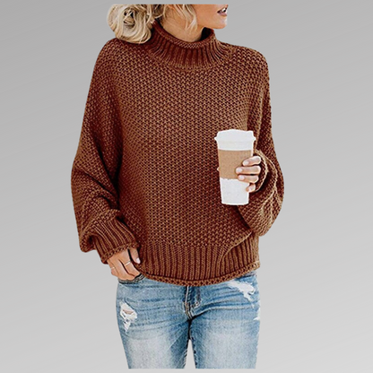 Oversized gebreide trui voor dames met boorden – KRISTA