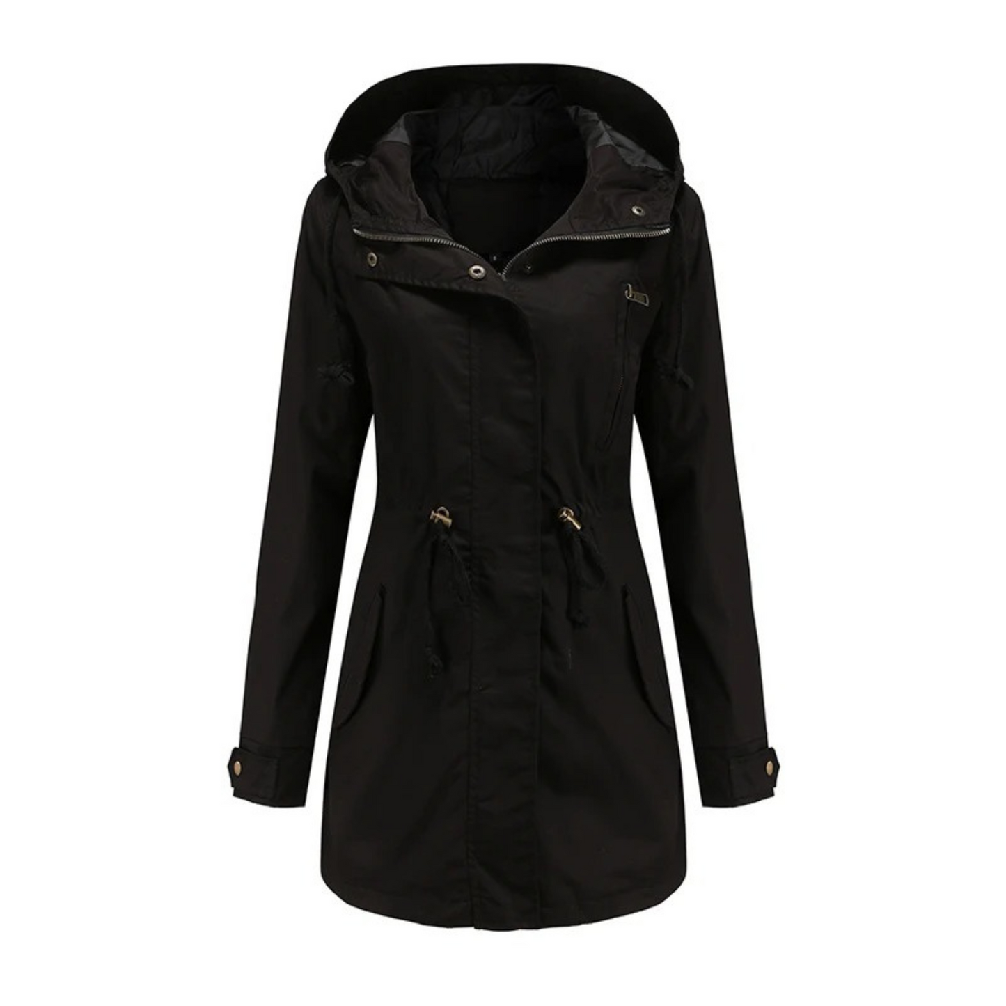 Casual winddichte jas met capuchon voor dames – AURION