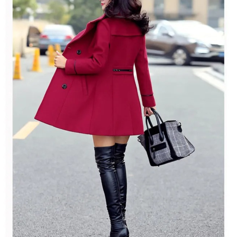 Chique trenchcoat met dubbele knoopsluiting voor dames – LUX