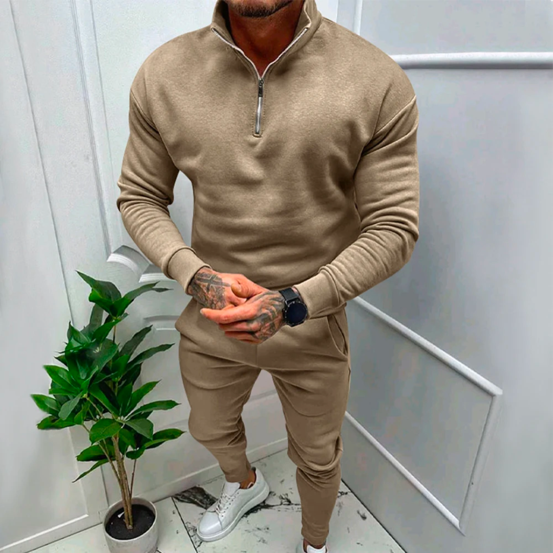 Casual tweedelige set voor heren met warme stof – VENTURES