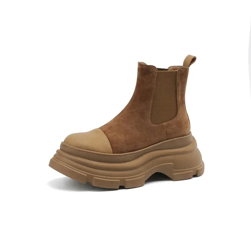 Dames suède chelsea boots voor dames met plateauzool – NOVA