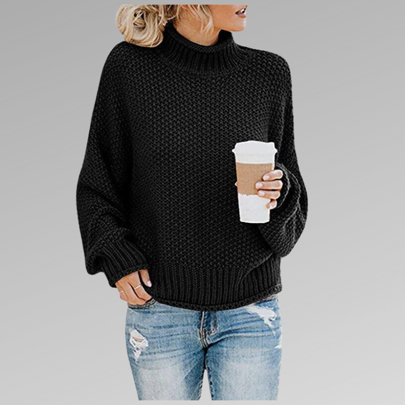 Oversized gebreide trui voor dames met boorden – KRISTA