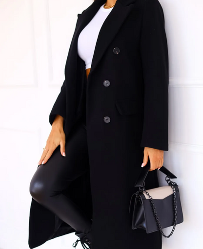 Oversized trenchcoat met knoopsluiting voor dames – LUMINO