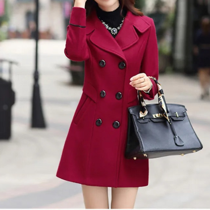 Chique trenchcoat met dubbele knoopsluiting voor dames – LUX