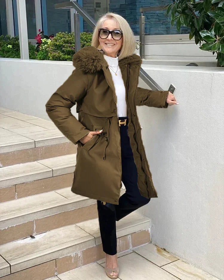 Oversized winterjas voor dames met warme voering - VELATOR