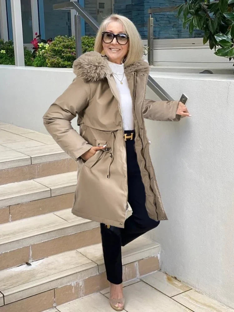 Oversized winterjas voor dames met warme voering - VELATOR