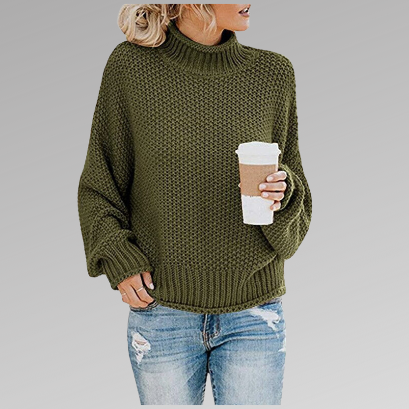 Oversized gebreide trui voor dames met boorden – KRISTA