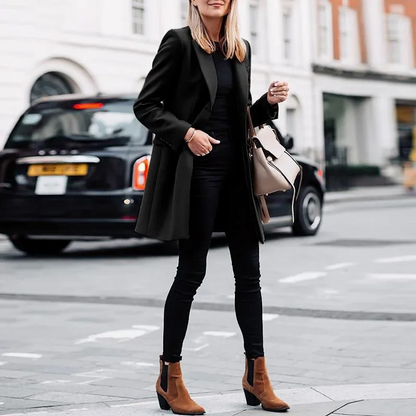 Elegante trenchcoat met knoopsluiting voor dames – NOVAWEAR