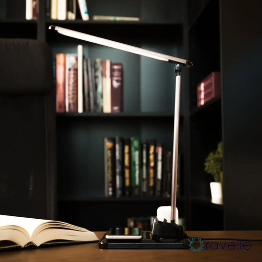 POMME - Elegante bureaulamp met 4-in-1 oplaadstation