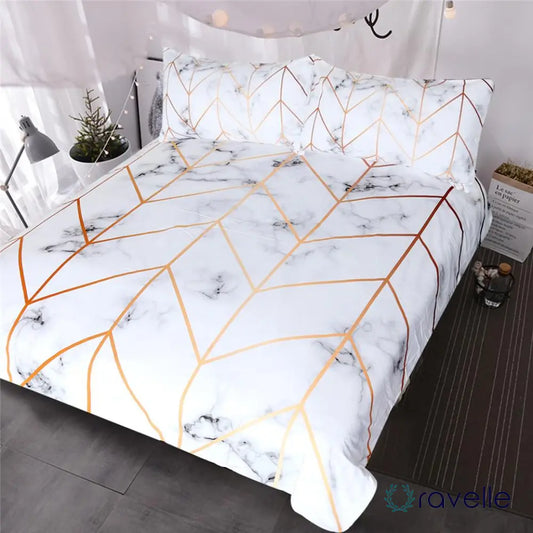 MARBLE ARROW - Luxe dekbedovertrekset van microvezel