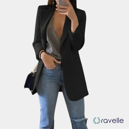 Casual dames blazer met bloemenprint en elegante pasvorm – FLORESSA BLOOM