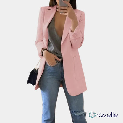Casual dames blazer met bloemenprint en elegante pasvorm – FLORESSA BLOOM