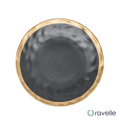 ONYX - Luxe porseleinen borden set met vergulde rand