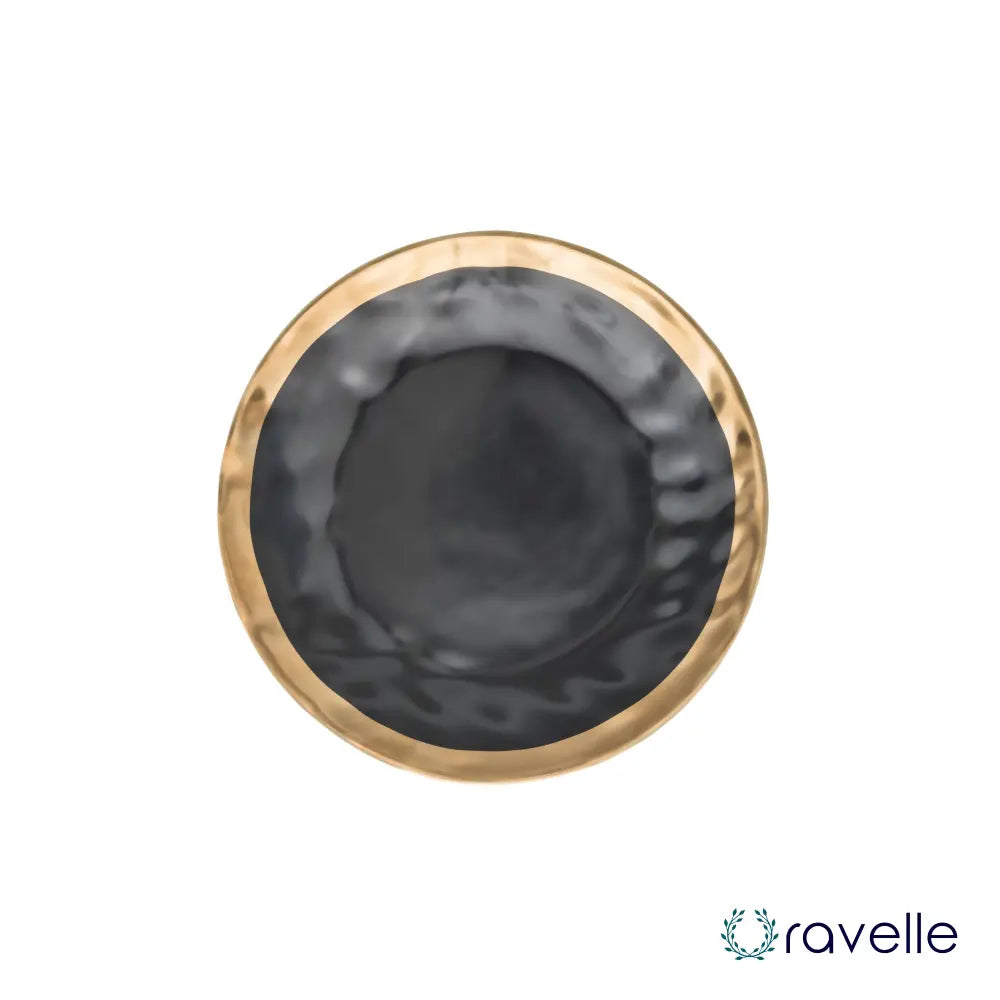 ONYX - Luxe porseleinen borden set met vergulde rand