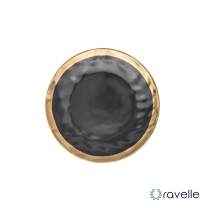 ONYX - Luxe porseleinen borden set met vergulde rand