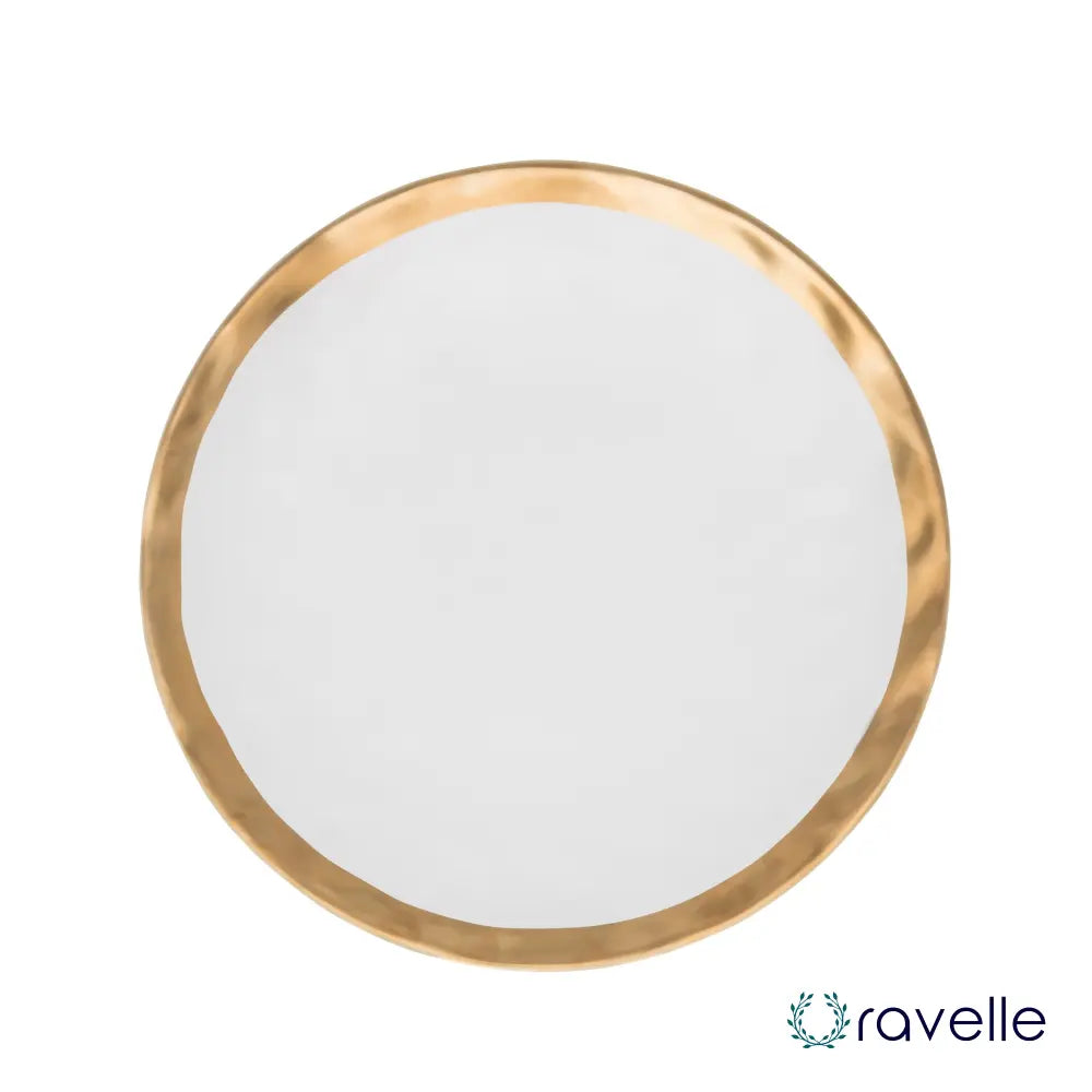 PEARL - Luxe porseleinen borden set met vergulde rand