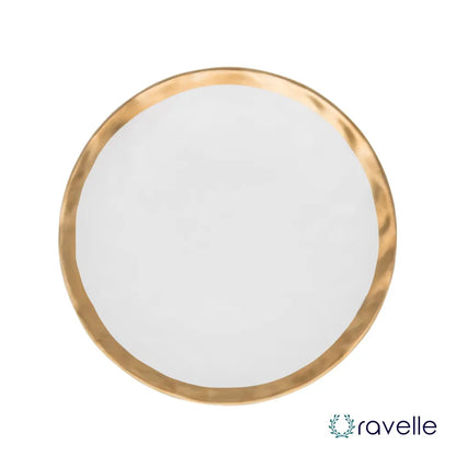 PEARL - Luxe porseleinen borden set met vergulde rand