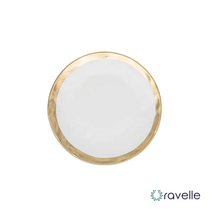 PEARL - Luxe porseleinen borden set met vergulde rand