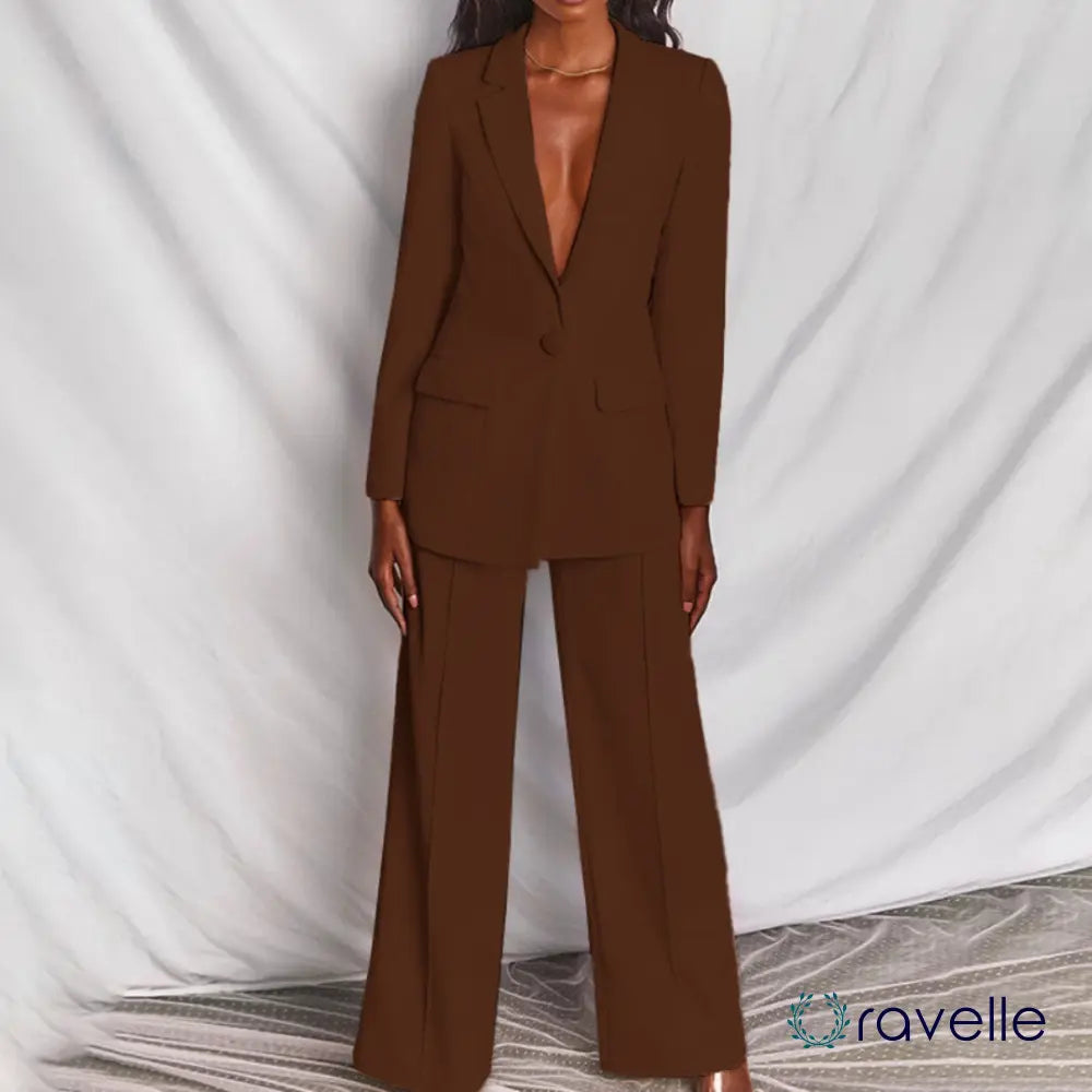 Tweedelige dames blazer & broekenset in klassieke stijl – VESTA TAILORED