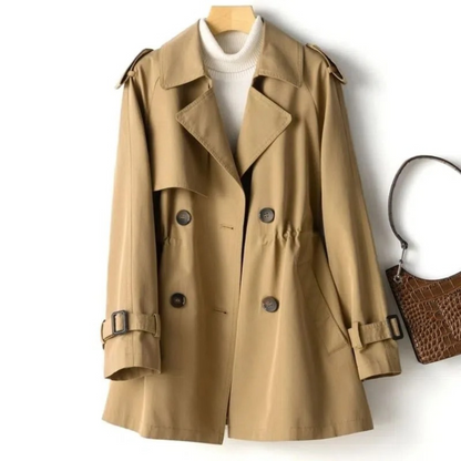 Lange trenchcoat met tijdloze stijl voor dames – NOVAQUA