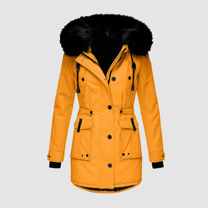 Warme winterjas met bontkraag voor dames – NOVAWEAR