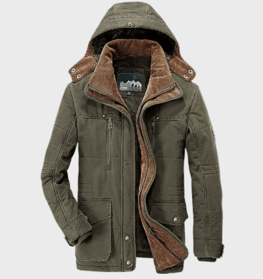 Winterjas gewatteerd voor heren met capuchon – NOVAWEAR